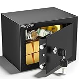WASJOYE Mini Cassaforte - Cassaforte a muro a serratura di sicurezza, cassaforte piccola per casa, ufficio, hotel, denaro, documenti, gioielli, passaporti,(17 * 20 * 17cm,6.6L)