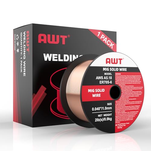 41ooqeO77hL. SL500 AWT Solid MIG Welding Wire, ER70S-6 Gas Solid Carbon Steel Mig Wire with Low Splatter, .040