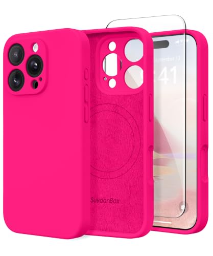 Image of Magnetic for iPhone 16 Pro Case Silicone Hot Pink