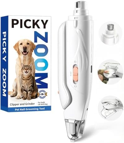 2-in-1 Dog & Cat Nail Clippers and Grinder with Light – Upgraded ...