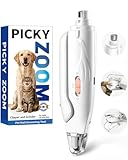 2-in-1 Dog & Cat Nail Clippers and Grinder with Light – Upgraded Safety Guard to Avoid Overcutting, Sharp Blade, Painless Quiet Pet Nail Claw Trimmers, Professional Grooming Tool for Large Small Pets
