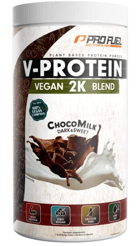 Veganes Proteinpulver SCHOKOLADE 2kg - unglaublich lecker & cremig - Vegan Protein 2K Blend ohne Soja - mit hochwertigem Reisprotein + Erbsenprotein - pflanzliches Eiweißpulver mit 71% Protein (2x1kg)