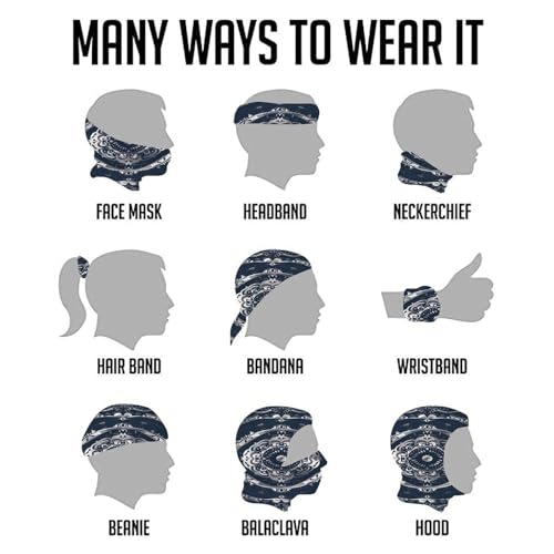Balaclava para Hombres y Mujeres con Línea Plateada, Máscara Facial Antiviento, Transpirable, Pañuelo Protector Solar, Cubreboca, Bufanda para Esquiar, Caminar, Ciclismo miniatura 6
