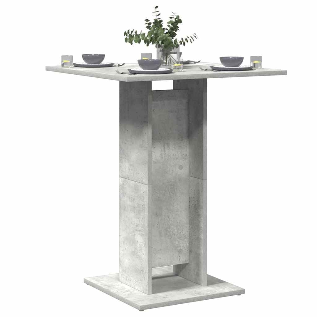 Stół bistro betonowy szary 60 x 60 x 75 cm materiał drewnopochodny