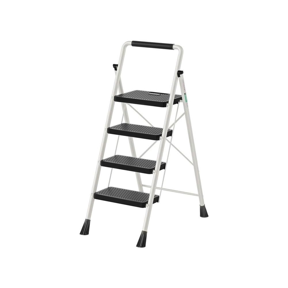 step ladder Portable Folding Step Stool 4 Ladder Wide Anti-Slip Pedal Handgrip Lightweight Safe Alloy Steel Foldable Stairs Office Home for warehouse