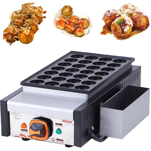 Takoyaki Maker, macchina elettrica per polpette giapponesi, 1650 W, facile da usare per cucine commerciali