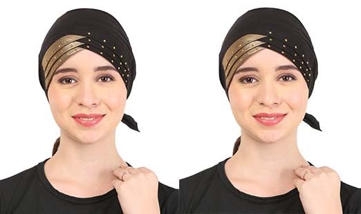 Pure Cotton Turban Design 3 layer Muslim Women Under Hijab cap-image-36