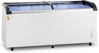 Royal Catering RCFZ-545G Grand Congélateur Coffre Bahut Horizontal Professionnel (Volume : 545 l, Réfrigérant : R290, Puissance : 252 W, Plage de température : -30 – 5 °C, Matériaux : acier/aluminium)