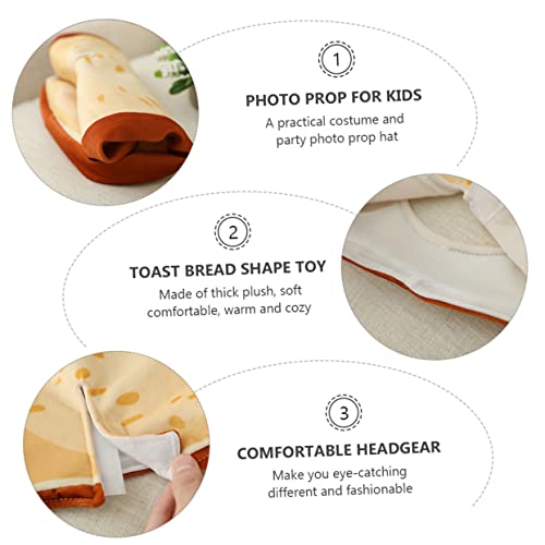 VANZACK 2 Peças Capa De Pão Torrado Em Forma De Pão Torrado Brinquedo Novidade Chapéu Confortável Ch