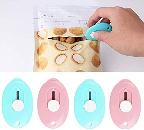 8 Pcs Plastic Letter Openers Safety Mini Random Color Retractable Utility Box Opener for Office and Home Use