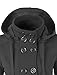 RubyK Womens Classic Double Breasted Pea Coat Jacket with Hood RBKWJC943_CHARCOAL Large