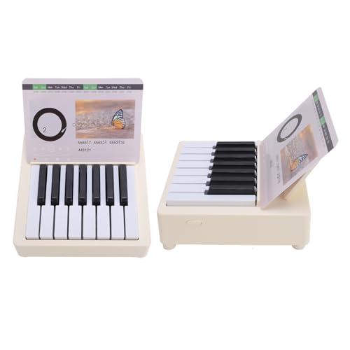 Calendrier de piano 2025 blanc avec lumières RVB pour bureau design