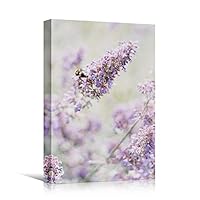 Canvas Wall Art Purple Petal Close Up Bedroom Close Up Colorful Floral Multicolor Petal Photography Romantics - 12x18 inches