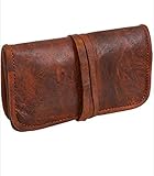 Vintage Stuff Genuine Leather Stationery Make-Up Wrap Case Pouch Tobacco Battery Headphone Holder Vintage Unisex