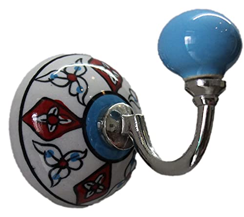 Parijat Handicraft Hand Painted Beautifully Multi Colored Ceramic Wall Hook Hanger Key Holder Hat Clothes Hangings Bath Towel Hook Hanger. #TOP20