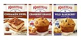 Krusteaz Muffin Mix Variety Pack, 1 Cinnamon Swirl Crumb Cake & Muffin Mix (21 oz), 1 Cranberry Oran