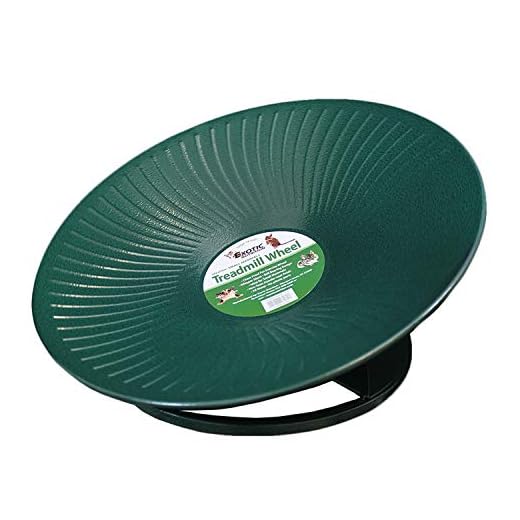 Treadmill Wheel 14" Green - All Metal Exercise Wheel for Chinchillas, Prairie Dogs, Rats, Hedgehogs, Sugar Gliders, Squirrels, Degus, Hamsters & Other Small Animals - Smooth, Fast, Silent, Durable