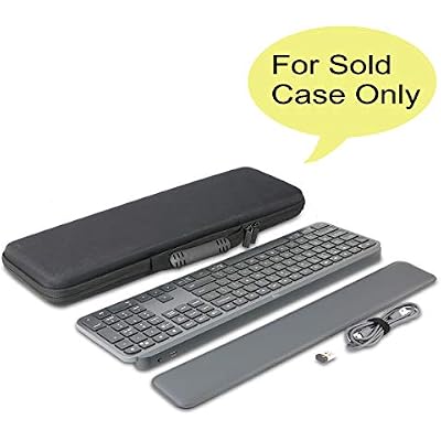 co2CREA Hard Case Replacement for Logitech MX Keys S/MX Keys Advanced Wireless Illuminated Keyboard (Case for MX Keys Keyboard, Black Case)
