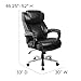 Flash Furniture Hercules Series High-Back Swivel LeatherSoft Office Chair, Ergonomic Executive Chair with Headrest and Adjustable Height, Black