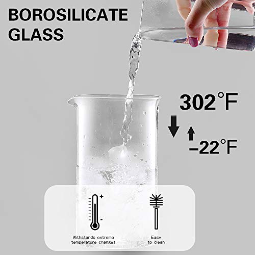 French Press Coffee Maker (27oz), Durable Coffee Press with Wood Grain and 2 Extra Screens, Easy to Clean Heat Resistant Borosilicate Glass, 100% BPA Free (Brown) - Thumbnail 4