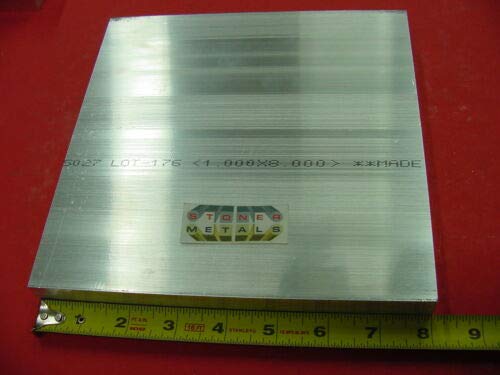 1 Pc of 1" X 8" X 8" ALUMINUM 6061 SOLID FLAT BAR