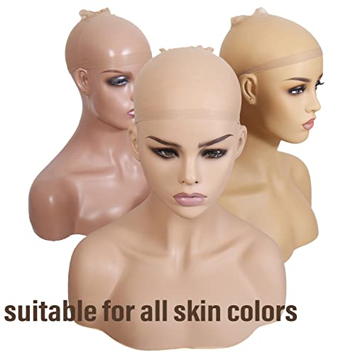 mscoco 10 Pieces Wig Caps for Women HD Wig Cap for Lace Front Wig Bald Cap for Wigs Stocking Caps for Wigs