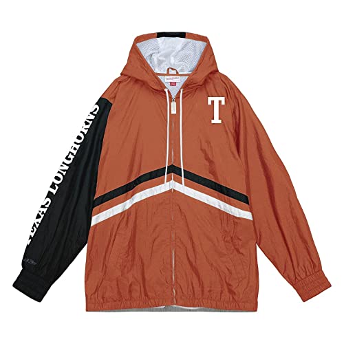 Mitchell & Ness Windbreaker Veste University of Texas - Blouson Sport Américain Homme