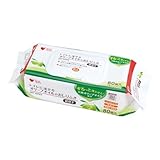 プラスハート 大人用おしりふき トイレに流せるオリーブオイルのおしりふき フタ付 80枚入 超厚手 肌にやさしい 72014