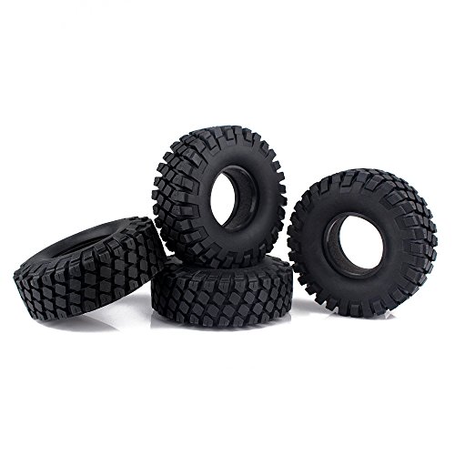 4Pcs 114Mm 1.9" Rubber Rocks Tyres / Wheel Tires For 1:10 Rc Rock Crawler Axial Scx10 90046 Scx10 Iii Axi03007 D90 D110 Tf2 Trx-4 #TOP1