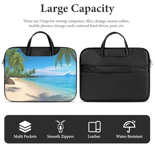 Bolso para laptop 15.6" cuero impermeable casual miniatura 5