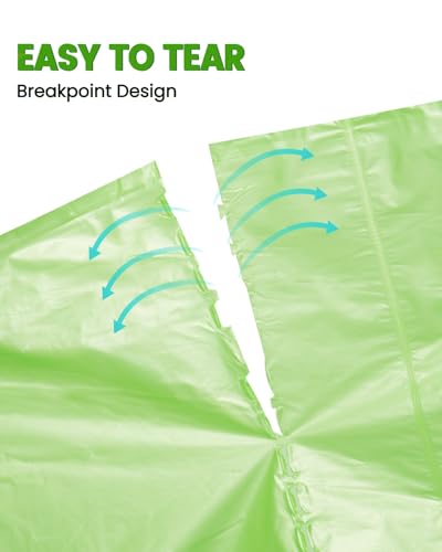 Bin Bags Liner, 120 PCS Biodegradable Food Waste Bags 10 L, Compostable Compost Caddy Liners Small, Recycled Degradable Rubbish Garbage Trash Bags for Kitchen, Office, 45 x 50 cm, Green - Image 4
