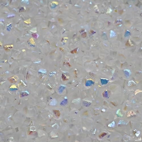 72 pcs Cut Bicone Glass Beads (xilion) 4 mm Crystal AB Matte 00030-84100-28701