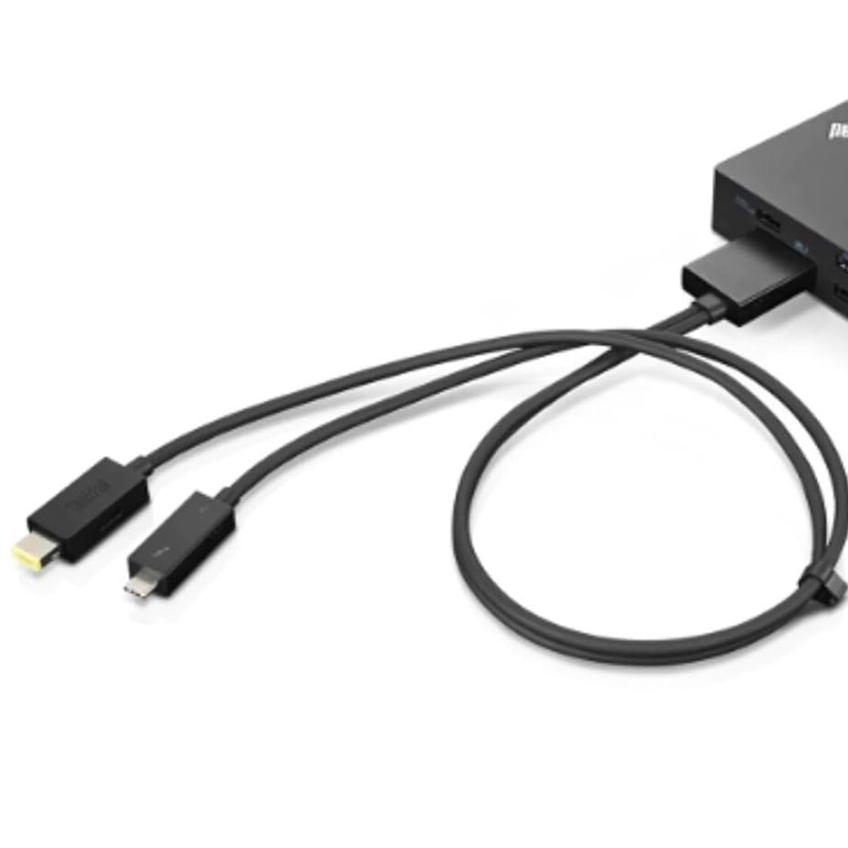Thunderbolt 4X91K16970 - Cavo dati Thunderbolt 4 per workstation, lunghezza 0,7 m, BolAAzuL 4 x 91 K16970 Thunderbolt 4 Base, compatibile con Lenovo ThinkPad Thunderbolt 4X91K16970