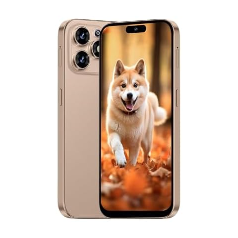 KostSell Unlocked 3G Mobile Phone, 6.6-inch Screen 16GB ROM (SD to 128GB), Dual SIM Dual Cameras, Android 10.0 OS, Face ID Cell Phones (Gold) Cover