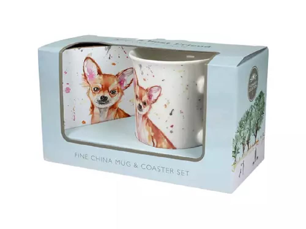 The Leonardo Collection Lp34099 Ceramic Mug And Coaster Chihuahua
