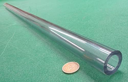 Polycarbonate Round Tube 1.25" (1 1/4") OD x 3/4" (.750") ID x 1/4" Wall x 36" (More Length Options)