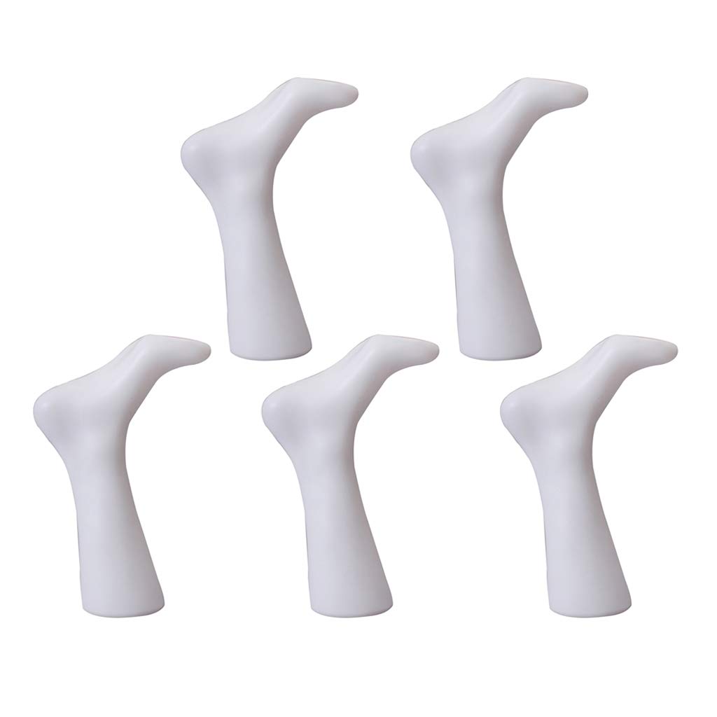 Perfeclan 5pcs Pied Adulte Mannequin en Plastique pour Chaussette Chaussette Affichage Longueur 230 cm