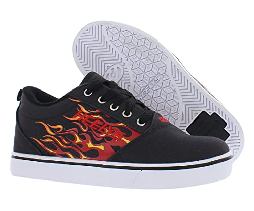 HEELYS Pro 20 Prints Skate Shoe for Adult, Little,and Big Kids - Breathable Microfiber Lining, Padded Footbed, and Long-Lasting Footwear Black/Red Flames 1 Little Kid M - Thumbnail 4