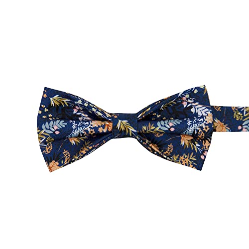 Dazi Men's & Kid's Adjustable Bow Tie, Pre-Tied Bowties, Clip On Bow Tie, Floral Print Bowtie, Weddings, Groom, Groomsmen. (Adult, Tiger Lily) #TOP22