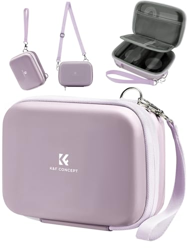 Image of K&F CONCEPT Carrying Case for Digital Camera, Hard Shell Protective Case | EVA material, Water Resistant, for CCD /Sony /Canon Digital Cameras, with Shoulder Strap, Shockproof, Compact size