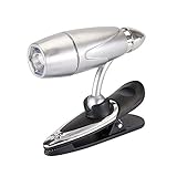silverline led strip light Se puede girar en 360° Silverline 222842 - Linterna LED con pinza para lectura (1 LED)