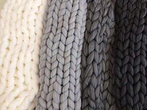 Chunky Yarn Giant Yarn Merino Wool Yarn 2.2Lbs Super Soft Washable Arm Yarn Super Chunky Bulky For Arm Knitting Diy Throw Sofa Weighted Blanket Pillow Pet Bed And Bed Fence #TOP4