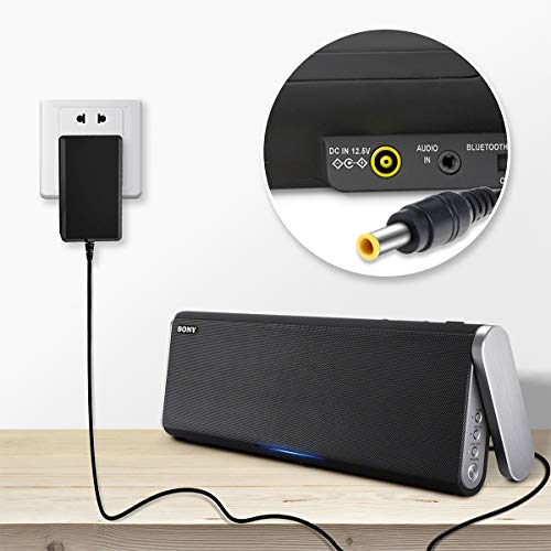 Pwron Ac To Dc Adapter Compatible With Sony Srsx5 Srsx5/Wht Srsx5/Red Srsx5/Blk Srsbtx300 Srsbtx300/Wht Srsbtx300/Blk Srs-Btx300 Ac-S125V25A Portable Nfc Bluetooth Wireless Speaker System #TOP5