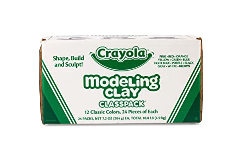Crayola Modeling Clay Classpack (24 Packs), Bulk Modeling Clay For Kids, 12 Colors, Nontoxic, Classroom Supplies For Kids Arts & Crafts #TOP2