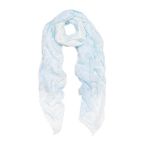 Elegant Vintage Mono Tone Tribal Style Fashion Frayed End Scarf, Light Blue #TOP1