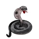 champracer Doudou serpent, en peluche, grand serpent, jouet réaliste en peluche, cobra, pour jouer et câliner, idéal pour se blottir, aide à l'endormissement (118 cm, A)