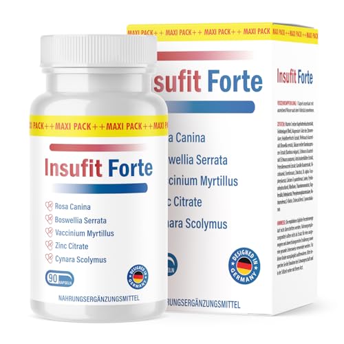 Insufit Forte Cápsulas - adecuado para hombres y mujeres - Insuvit con ingredientes naturales - 90 cápsulas por lata