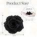 20 Pcs Black Rose Flower Head, Artificial Flowers Bulk for DIY Crafts, 3 Inch Silk Rose Fake Flower for Decoration, Wedding Home Party Decor Baby Shower Centerpieces Table Decor, No Stem
