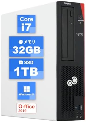 （07:30時点） 【整備済み品】富士通デスクトップ ESPRIMO D588タワーPC Core i7-8700 4.6GHZ 32G+1000GB