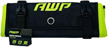 AWP Socket Wrench Tool Roll - Holds 22 Sockets, Fits 1/4 or 3/8 Drive, Water-Resistant Construction by AWPGEAR
